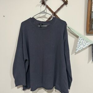 Eileen Fisher dark blue/Charcoal Crewneck Sweater